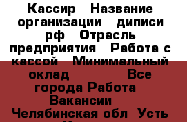 Кассир › Название организации ­ диписи.рф › Отрасль предприятия ­ Работа с кассой › Минимальный оклад ­ 16 000 - Все города Работа » Вакансии   . Челябинская обл.,Усть-Катав г.